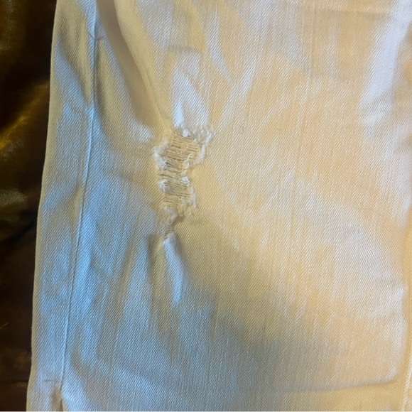 AG The Erin Distressed Pencil Skirt White 26 - Picture 2 of 11